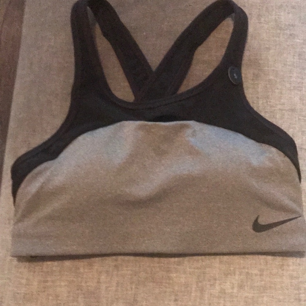 Nike Black and Gray Sports Bra